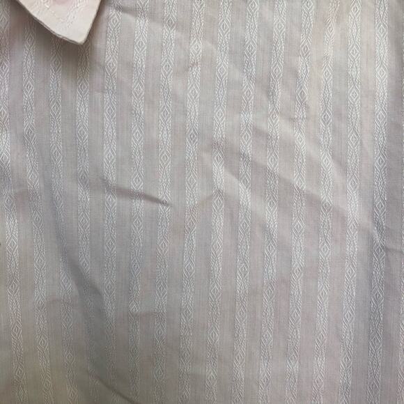 Ted Baker Short Light Pink Button Down Ikat Stripes 100% Cotton 4 US 12 - Picture 4 of 9
